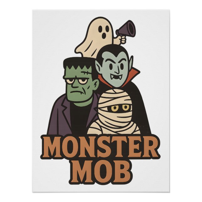 Póster Elite Monster Squad 2025 Gang Halloween (Frente)