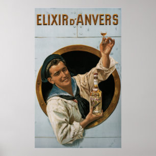 Póster Elixir D’Anvers ~ por Gerard Portielje Bélgica 190
