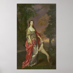 Poster Elizabeth Gunning, Duchess of Hamilton, 1752-3