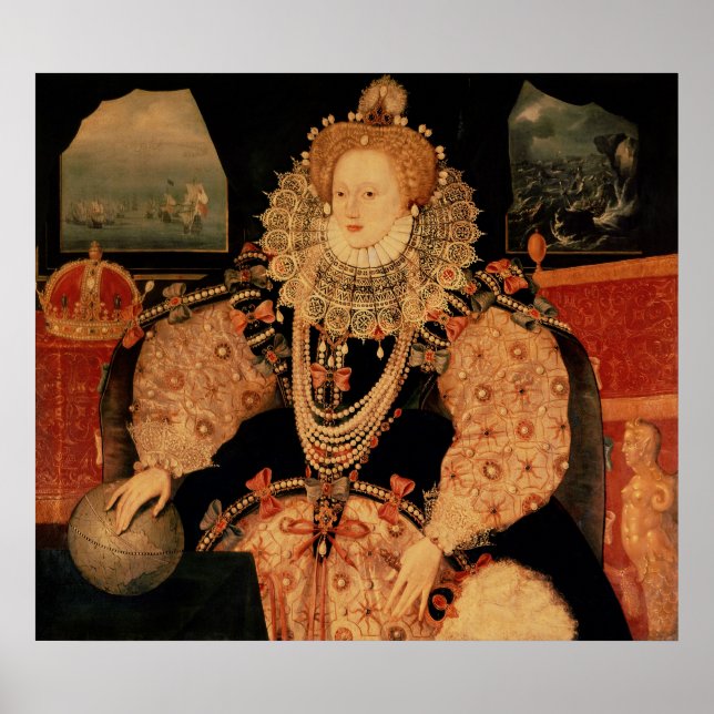 Poster Elizabeth I, retrato Armada, c.1588 (Frente)