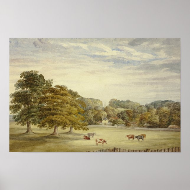 Poster Elizabeth Murray - Seis Vacas Grazando antes do Pa (Frente)