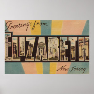 Poster Elizabeth, New-jersey - grandes cenas da letra