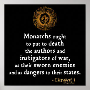 Póster Elizabeth que eu cito na guerra