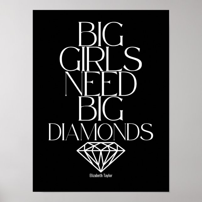 Poster Elizabeth Taylor cita o poder das mulheres (Frente)