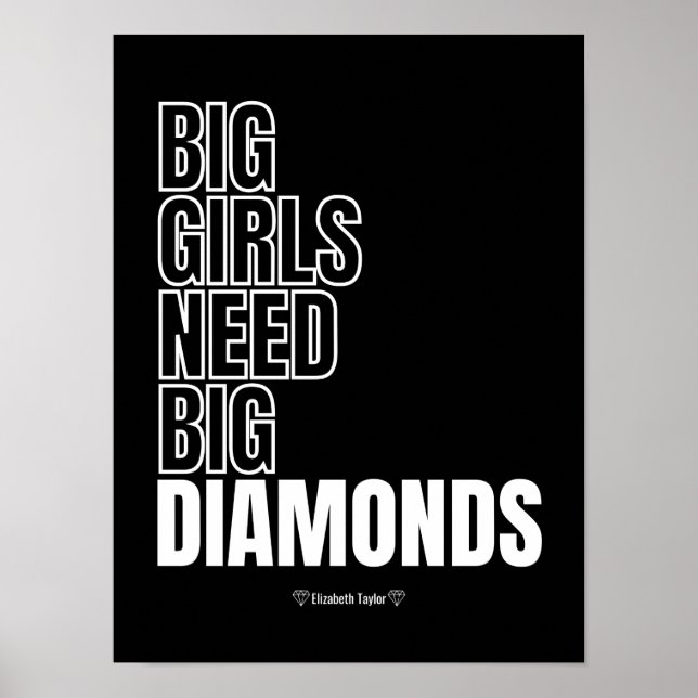 Poster Elizabeth Taylor cita o poder das mulheres (Frente)