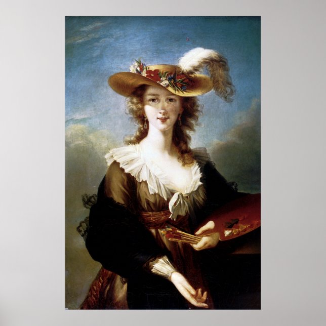 Póster Elizabeth Vigee-Le Brun ~ Autorretrato (Frente)
