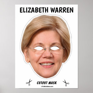 Poster ELIZABETH WARREN Halloween Mask