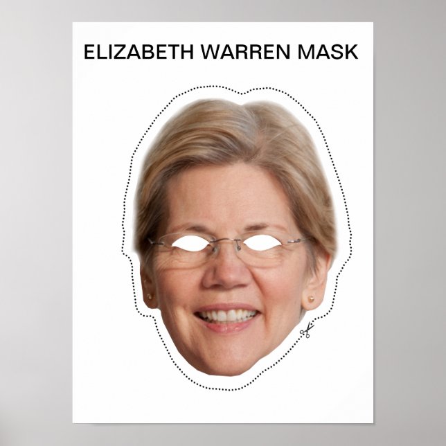 Póster Elizabeth Warren Mask (Frente)