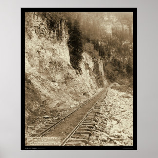 Póster Elk Canyon no Fort Pierre Railroad SD 1890