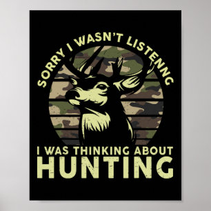 Poster Elk Deer Hunter Funny Deer Caçando Presentes Pai M