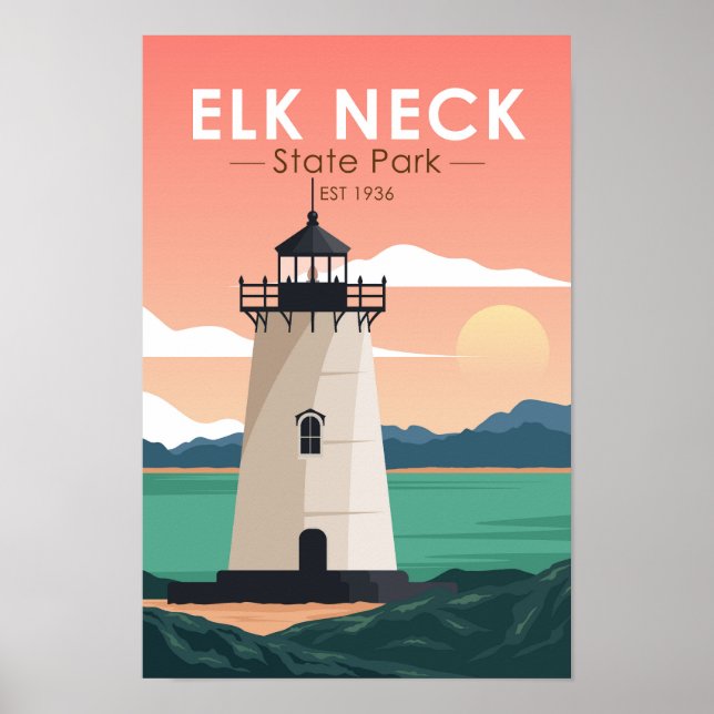 Poster Elk Neck State Park Maryland Vintage (Frente)
