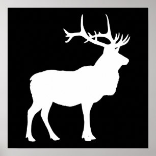 Póster Elk Silhouette