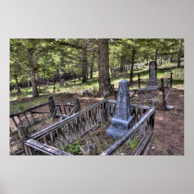 Póster Elkhorn Ghost Town Cemetery - Montana (Frente)