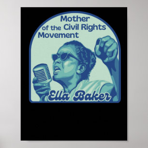 Poster Ella Baker Portrait - Mãe Dos Direitos Civis