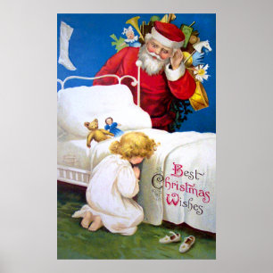 Póster Ellen H. Clapsaddle: Ouvindo Papais noeis