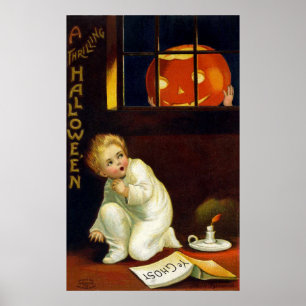 Póster Ellen H. Clapsaddle: Um Dia das Bruxas de