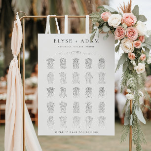 Poster Ellesmere 25 Mesa + Gráfico de Assentos de Mesa