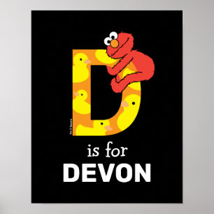 Poster Elmo Alfabeto D Pato