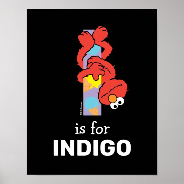 Poster Elmo Alfabeto | I Sorvete (Frente)