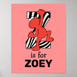 Poster Elmo Alfabeto   Z Zebra