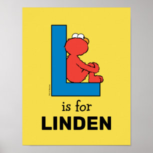 Poster Elmo Alphabet Azul L