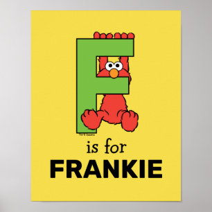 Poster Elmo Alphabet F Verde