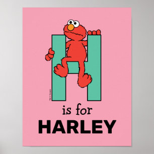 Poster Elmo Alphabet H Verde