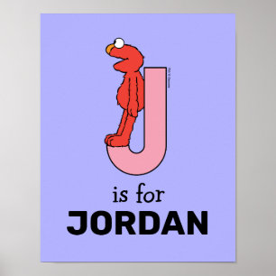 Poster Elmo Alphabet J Pink