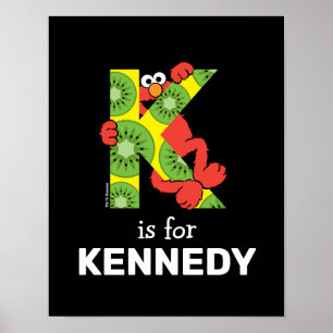 Poster Elmo Alphabet K Kiwi