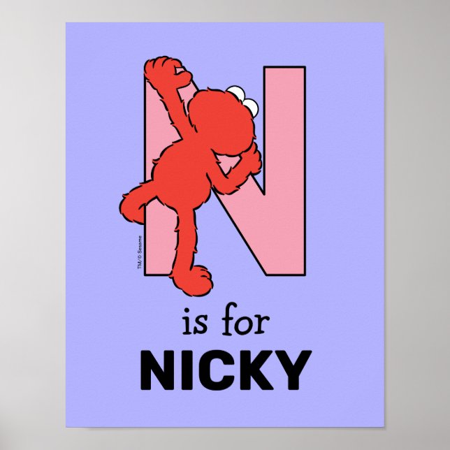 Poster Elmo Alphabet | N Rosa (Frente)