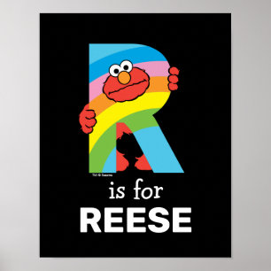Poster Elmo Alphabet   R Arco-íris