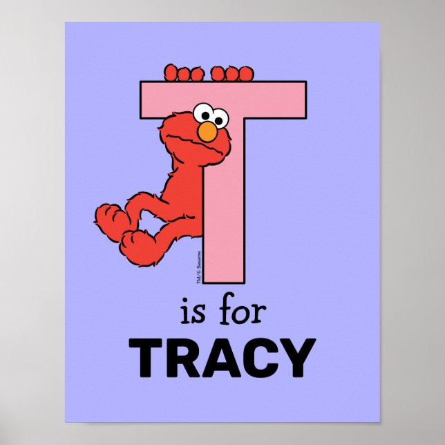 Poster Elmo Alphabet | T Rosa (Frente)
