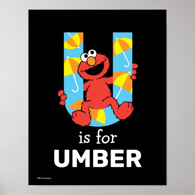 Poster Elmo Alphabet | U Guarda-chuva (Frente)