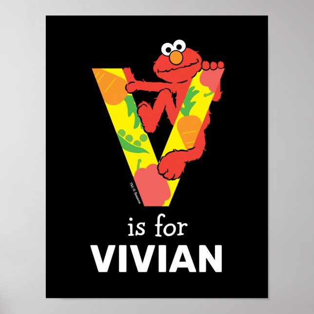 Poster Elmo Alphabet | V Produtos hortícolas (Frente)