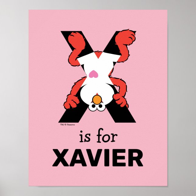 Poster Elmo Alphabet | X Xray (Frente)