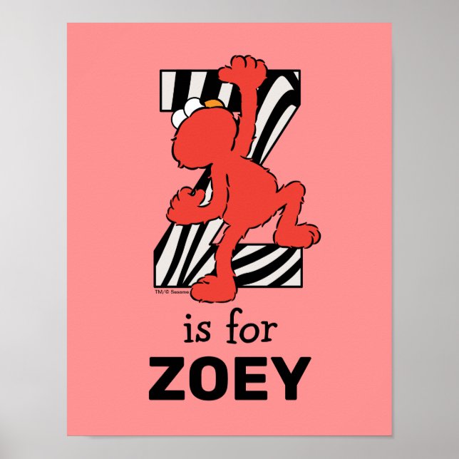 Poster Elmo Alphabet | Z Zebra (Frente)