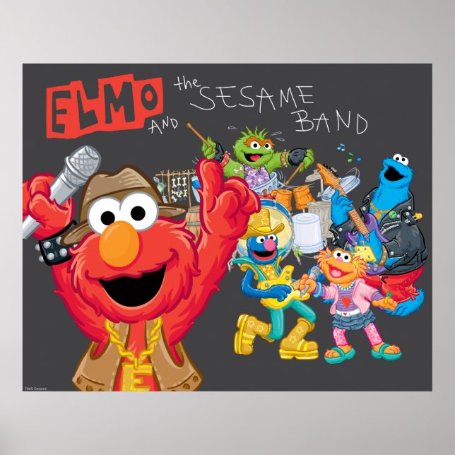 Poster Elmo e a Banda de Sésamo (Frente)
