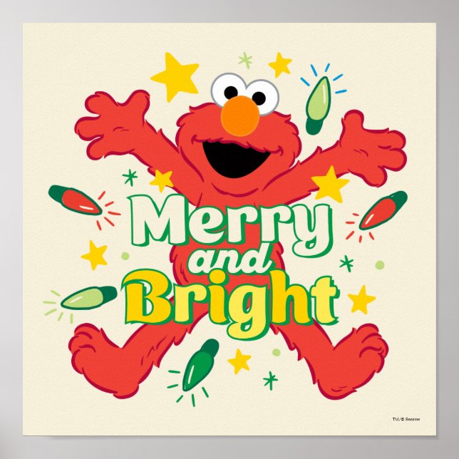 Poster Elmo | Feliz e Brilho (Frente)
