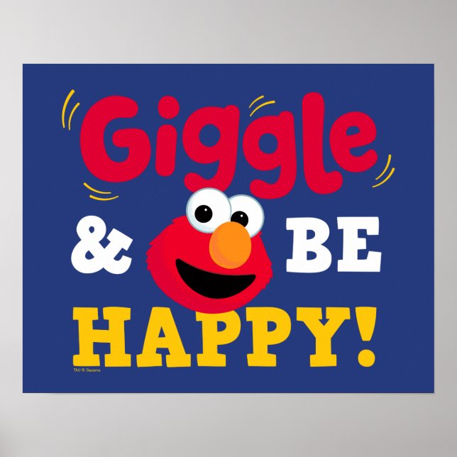Poster Elmo Rir e Ser Feliz (Frente)