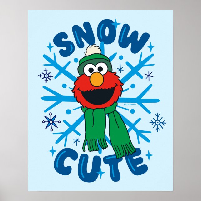 Poster Elmo Snow Cute (Frente)