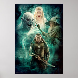 Póster ELROND™, Azog, Galadriel, & gráfico de Gandalf