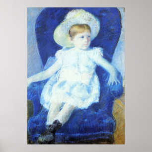 Poster Elsie em uma cadeira azul, Mary Cassatt