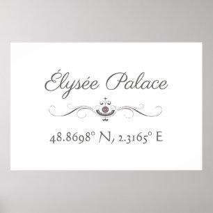 Poster Élysée Palace Latitude Longitude