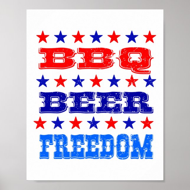 Poster Em 4 de julho, o Churrasco Liberdade do Beterraba  (Frente)
