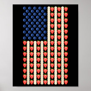 Poster Em 4 De Julho, Strawberry Jello Usa Flag Cake Men 