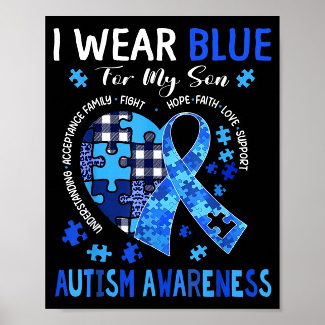 Poster em abril use camisas azuis de conscientização sobr (Frente)