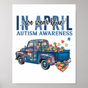 Poster Em abril, Vestimos o Puzzle do Caminhão de Consciê