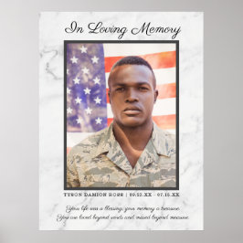 Poster Em Adorando Memória Foto Citação Funeral Memorial