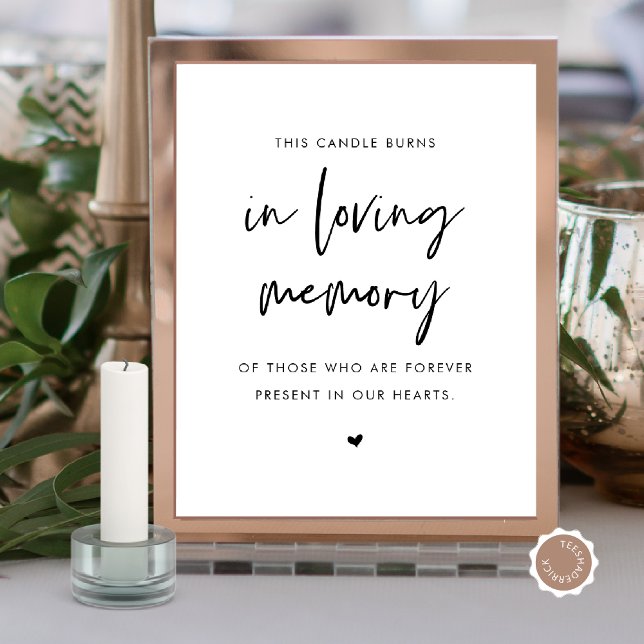 Poster Em Adorar a Vela da Memória, Mesa Memorial do Casa (In Loving Memory, Wedding Memorial Table Sign, Candle Burns, Digital Download)