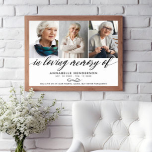 Poster Em Adorável Memória Da Foto Do Serviço Memorial